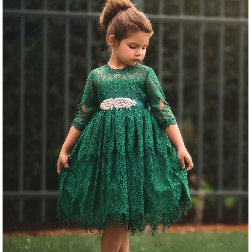 Trish Scully Child Bella Rafaela dress & belt set, sz 14